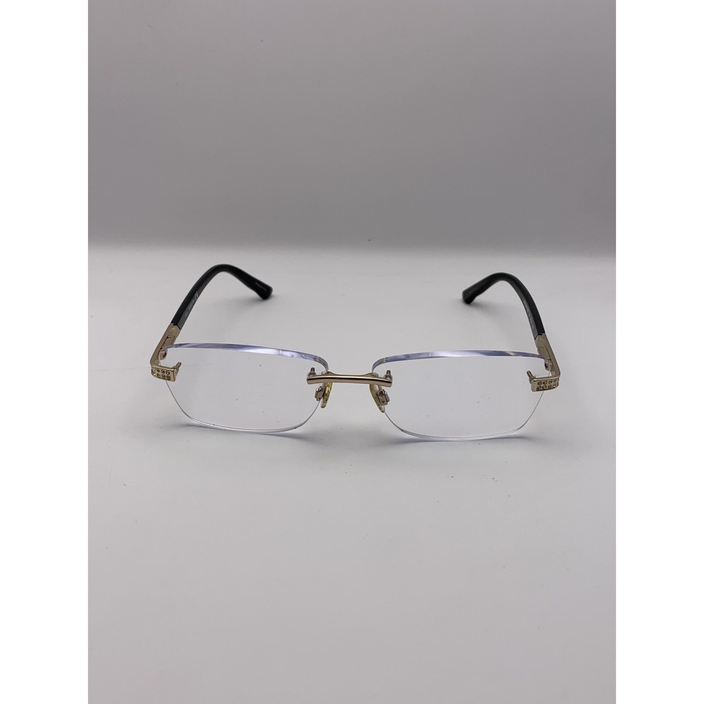 Swarovski Eyeglasses DARA SW 5089 56-14-135 Gold Black Rimless w/Case Frame Only